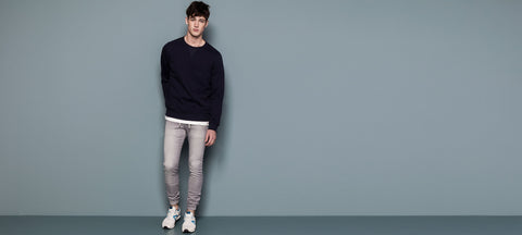 CUFFED KNITTED JEANS
