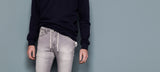 CUFFED KNITTED JEANS